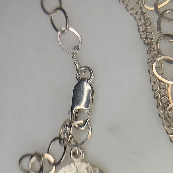 Sterling Silver 925 Multi Chain Necklace - Picture 2 of 2